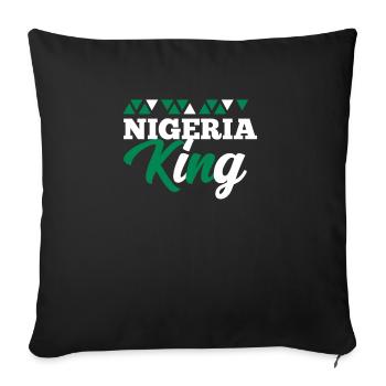 Nigéria - Housse de coussin décorative 45 x 45 cm - noir - Devant