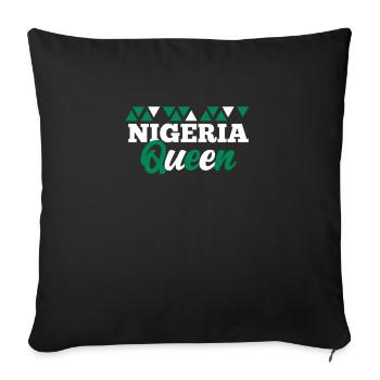 Nigéria - Housse de coussin décorative 45 x 45 cm - noir - Devant