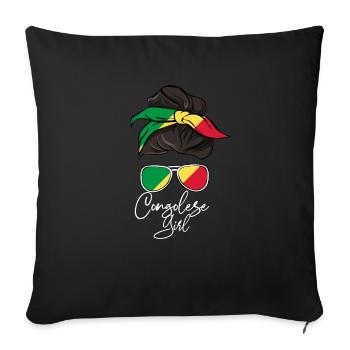 Congo - Sofa pillowcase 17,3'' x 17,3'' (45 x 45 cm) - black - Front