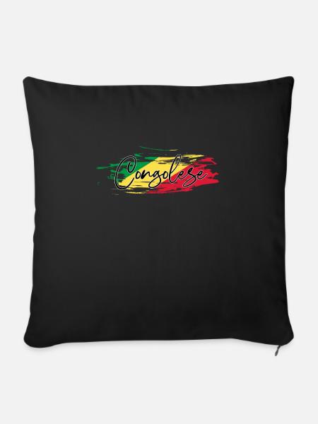 Kongo - Sofakissenbezug 45 x 45 cm - Schwarz