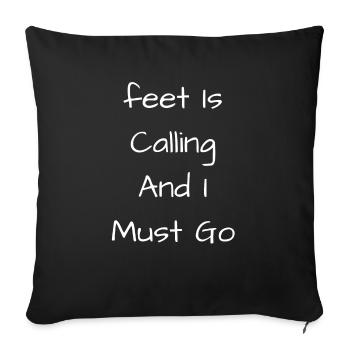 Feet Lover Citation Foot Text - Housse de coussin décorative 45 x 45 cm - noir - Devant