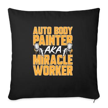 Body Painter Car Painter Painter - Housse de coussin décorative 45 x 45 cm - noir - Devant