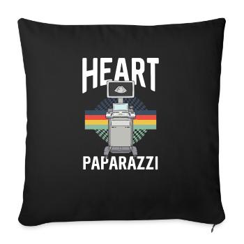 Cardiologist Medical Ultrasonography Ultrasound - Sofa pillowcase 17,3'' x 17,3'' (45 x 45 cm) - black - Front