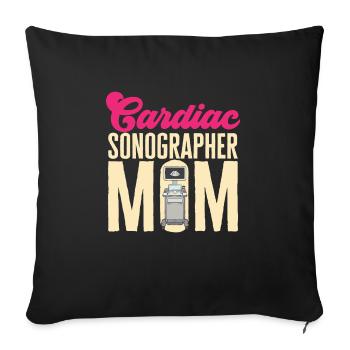 Cardiologist Medical Ultrasonography Ultrasound - Sofa pillowcase 17,3'' x 17,3'' (45 x 45 cm) - black - Front