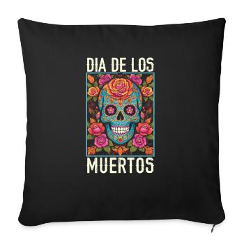 Dia de los Muertos Sugar Skull Mexikanischer Feiertag - Sofakissenbezug 45 x 45 cm - Schwarz - Vorne