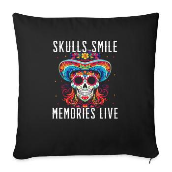 Dia de los Muertos Sugar Skull Mexikanischer Feiertag - Sofakissenbezug 45 x 45 cm - Schwarz - Vorne