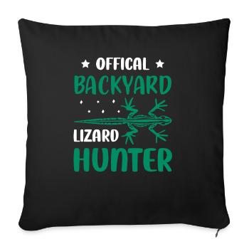 Offical Backyard Lizard Hunter Reptile Lizard Love - Sofakissenbezug 45 x 45 cm - Schwarz - Vorne