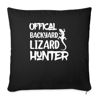 Offical Backyard Lizard Hunter Lizard Lover Reptil - Sofakissenbezug 45 x 45 cm - Schwarz - Vorne