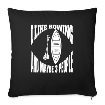 Équipe d’aviron Club d’aviron - Housse de coussin décorative 45 x 45 cm - noir - Devant