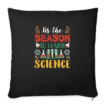C’est la saison pour apprendre la science Noël - Housse de coussin décorative 45 x 45 cm - noir - Devant