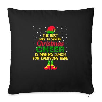 La meilleure façon de répandre la joie de Noël - Housse de coussin décorative 45 x 45 cm - noir - Devant