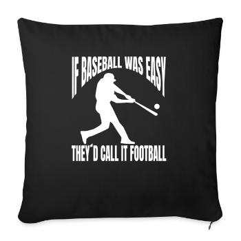 Baseball Baseball Team Baseballer Baseball Player - Sofa pillowcase 17,3'' x 17,3'' (45 x 45 cm) - black - Front