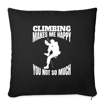 Climbers Mountain Climbing Climbing Mountaineering - Sofa pillowcase 17,3'' x 17,3'' (45 x 45 cm) - black - Front