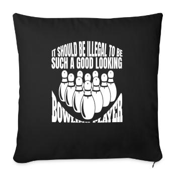 Bowling Skittles Bowling Club Bowler Bowling Club - Housse de coussin décorative 45 x 45 cm - noir - Devant