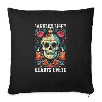 Dia de los Muertos Sugar Skull Mexikanischer Feiertag - Sofakissenbezug 45 x 45 cm - Schwarz - Vorne