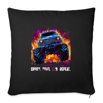 Truck Big Retro Race Dad Trucker Lover Jam Vintage - Sofa pillowcase 17,3'' x 17,3'' (45 x 45 cm) - black - Front