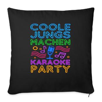 Karaoke Singen Für Lustige Karaoke Sängerin Karaok - Sofakissenbezug 45 x 45 cm - Schwarz - Vorne