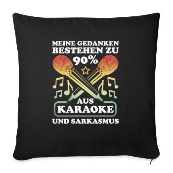 Karaoke Singen Für Lustige Karaoke Sängerin Karaok - Sofakissenbezug 45 x 45 cm - Schwarz - Vorne
