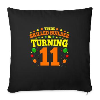 11th birthday Boy Brick Builder 11 Years Old Gifts - Sofa pillowcase 17,3'' x 17,3'' (45 x 45 cm) - black - Front