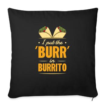 Burrito Mexican Food Lover - Sofa pillowcase 17,3'' x 17,3'' (45 x 45 cm) - black - Front