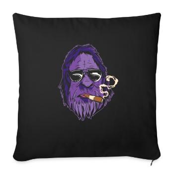 Zigarre Rauchen Zigarren Raucher - Sofakissenbezug 45 x 45 cm - Schwarz - Vorne