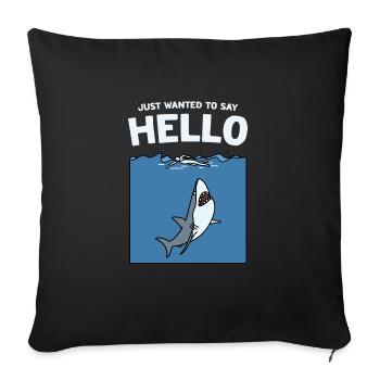 Biologie marine Amoureux des requins Vie marine Marine - Housse de coussin décorative 45 x 45 cm - noir - Devant
