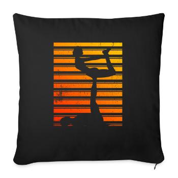 Acro Yoga Acroyoga - Sofakissenbezug 45 x 45 cm - Schwarz - Vorne