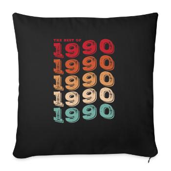 Vintage 1990 Geschenke Legende für 33 Jahre - 33 - Sofakissenbezug 45 x 45 cm - Schwarz - Vorne