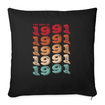 Vintage 1991 Gifts Legend for 32 Year Old - 32nd - Sofa pillowcase 17,3'' x 17,3'' (45 x 45 cm) - black - Front