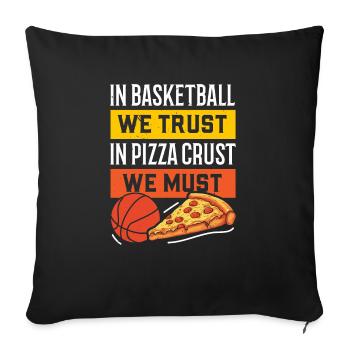 Pineapple Basketball Tropical Fruit Summer Sport - Sofa pillowcase 17,3'' x 17,3'' (45 x 45 cm) - black - Front