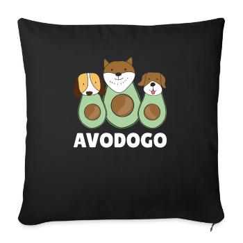 Sweet Avocado Pun Fruit Guac Jokes Guacamole Lover - Sofa pillowcase 17,3'' x 17,3'' (45 x 45 cm) - black - Front