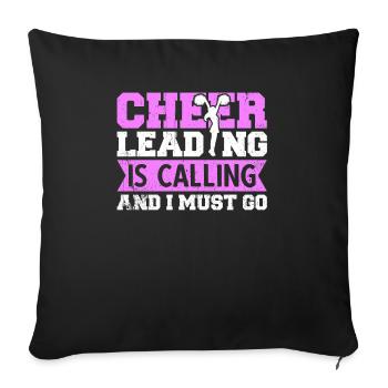 Le cheerleading m’appelle et je dois y aller - Housse de coussin décorative 45 x 45 cm - noir - Devant