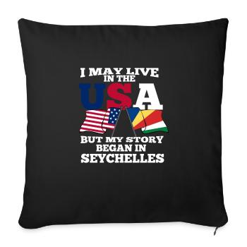 Seychelles - Sofa pillowcase 17,3'' x 17,3'' (45 x 45 cm) - black - Front