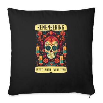 Dia de los Muertos Sugar Skull Mexikanischer Feiertag - Sofakissenbezug 45 x 45 cm - Schwarz - Vorne
