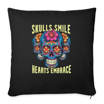 Dia de los Muertos Sugar Skull Mexikanischer Feiertag - Sofakissenbezug 45 x 45 cm - Schwarz - Vorne