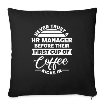 Ressources Humaines Responsable RH Profession - Housse de coussin décorative 45 x 45 cm - noir - Devant