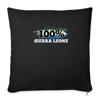 Sierra Leone - Sofa pillowcase 17,3'' x 17,3'' (45 x 45 cm) - black - Front