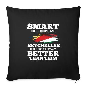 Seychelles - Sofa pillowcase 17,3'' x 17,3'' (45 x 45 cm) - black - Front