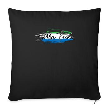 Sierra Leone - Sofa pillowcase 17,3'' x 17,3'' (45 x 45 cm) - black - Front