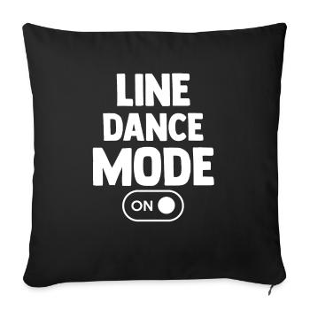 Line Dance Tänzer - Sofakissenbezug 45 x 45 cm - Schwarz - Vorne