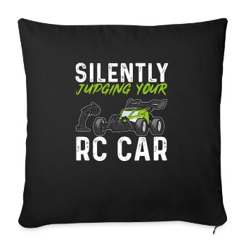 RC Car Remote Control Car - Sofa pillowcase 17,3'' x 17,3'' (45 x 45 cm) - black - Front