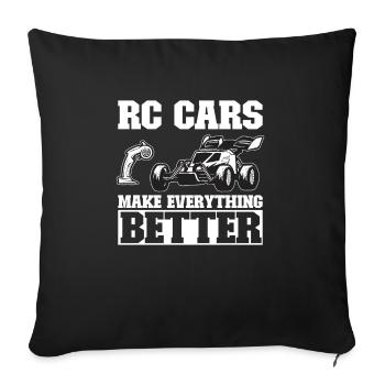 RC Car Remote Control Car - Sofa pillowcase 17,3'' x 17,3'' (45 x 45 cm) - black - Front