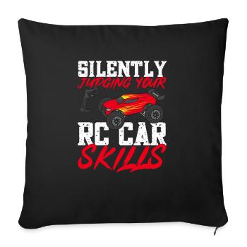 RC Car Remote Control Car - Sofa pillowcase 17,3'' x 17,3'' (45 x 45 cm) - black - Front