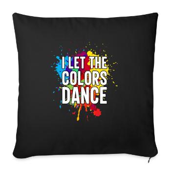 Painter Canvas Liquid Painting Art Paint - Sofa pillowcase 17,3'' x 17,3'' (45 x 45 cm) - black - Front