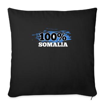 Somalia - Sofakissenbezug 45 x 45 cm - Schwarz - Vorne