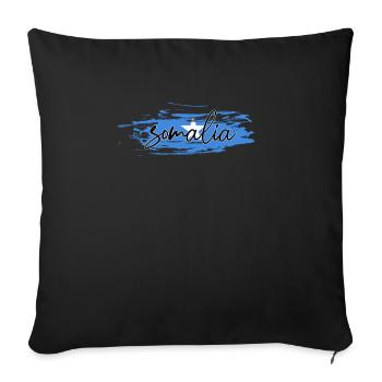 Somalia - Sofa pillowcase 17,3'' x 17,3'' (45 x 45 cm) - black - Front