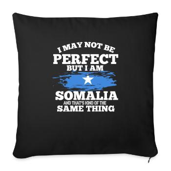 Somalia - Sofa pillowcase 17,3'' x 17,3'' (45 x 45 cm) - black - Front