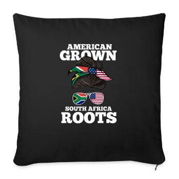 Afrique du Sud - Housse de coussin décorative 45 x 45 cm - noir - Devant