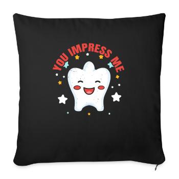 Dental Assistant Tooth Dentist Dentistry Teeth - Sofa pillowcase 17,3'' x 17,3'' (45 x 45 cm) - black - Front