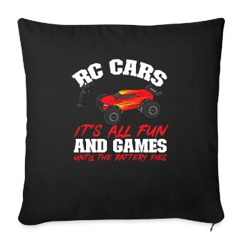 RC Car Remote Control Car - Sofa pillowcase 17,3'' x 17,3'' (45 x 45 cm) - black - Front
